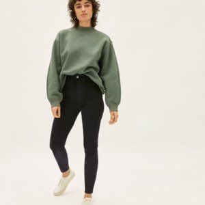 Everlane Way-High Clean Front Skinny Jean - Black